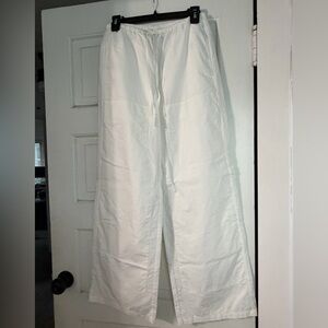 Eterne Classic White light cotton pull on pants Authentic